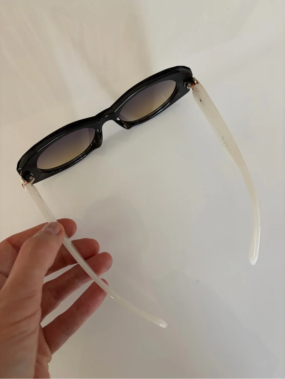 BVLGARY STYLE Black pearl frame Gradient brown purple Lens Women's Sunglasses